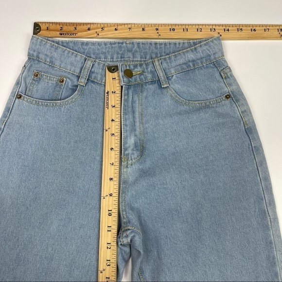 SHEIN Sz S Light Washed Denim High Rise Mom Jeans Women’s - Picture 4 of 10